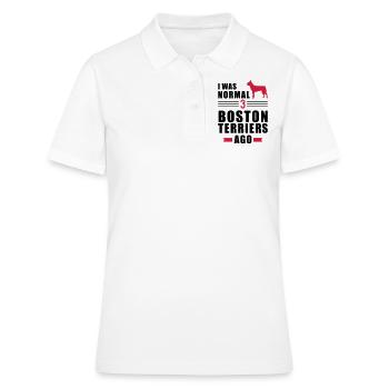 Boston Terrier - Frauen Polo Shirt - Weiß - Vorne - Ailine (174cm)
