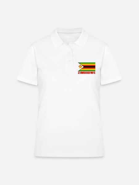 Simbabwe - Frauen Polo Shirt - Weiß