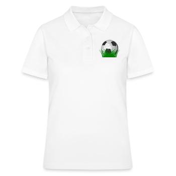 Soccer ball in the grass - Women's Polo Shirt - white - Front - Ailine (174cm)