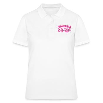 Droits des femmes Autonomisation féministe - Polo Femme - blanc - Devant - Ailine (174cm)