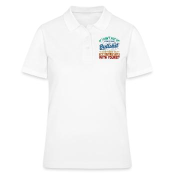 Ironie Humour Noir Cadeau Sarcastique - Polo Femme - blanc - Devant - Ailine (174cm)