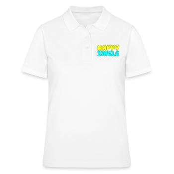 Happy Single - Glücklicher Single - Polo Femme - blanc - Devant - Ailine (174cm)