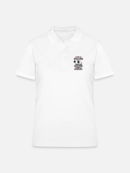 Beste Frau der Welt Verrückt Lustiges Geschenk - Frauen Polo Shirt - Weiß