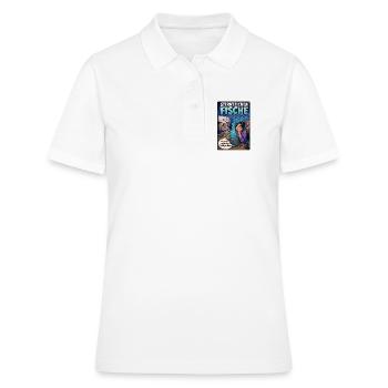 Sternzeichen Fische: Im Meeting, geistig im Ozean - Frauen Polo Shirt - Weiß - Vorne - Ailine (174cm)