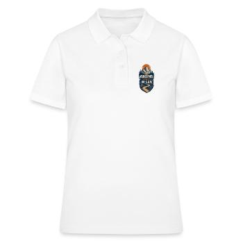 Wanderweg Statt WLAN – Berge Camping & Outdoor - Frauen Polo Shirt - Weiß - Vorne - Ailine (174cm)