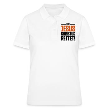 Jesus rettet - Frauen Polo Shirt - Weiß - Vorne - Ailine (174cm)