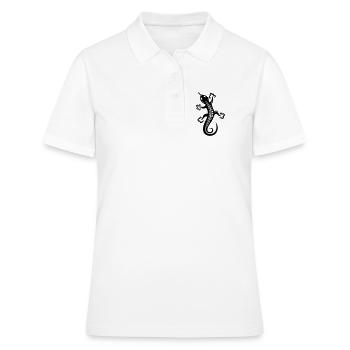 Echse, Eidechse - Frauen Polo Shirt - Weiß - Vorne - Ailine (174cm)