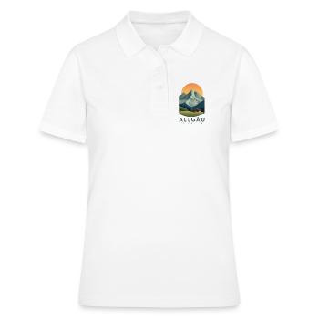 Parc national de l’Allgäu | Montagne Vintage - Polo Femme - blanc - Devant - Ailine (174cm)