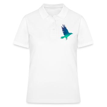 Crow dans les aurores boréales - Polo Femme - blanc - Devant - Ailine (174cm)