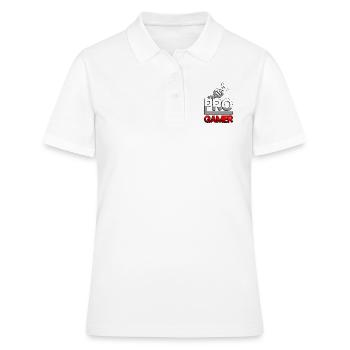 PRO GAMER (Rot) + DNA - Gaming - Frauen Polo Shirt - Weiß - Vorne - Ailine (174cm)