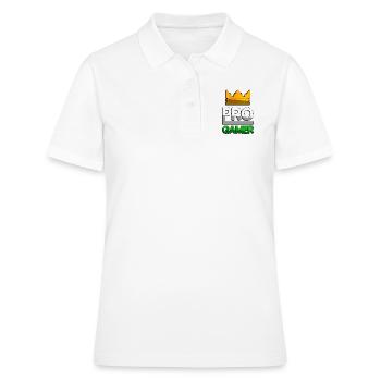 PRO GAMER (Grün) + King Crown - Gaming - Frauen Polo Shirt - Weiß - Vorne - Ailine (174cm)