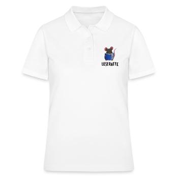 Leseratte / Bücherwurm - Frauen Polo Shirt - Weiß - Vorne - Ailine (174cm)