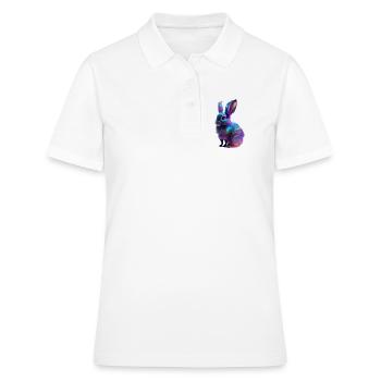 Cosmic Nebula Rabbit - Women's Polo Shirt - white - Front - Ailine (174cm)