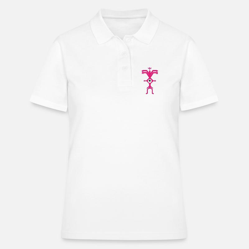ElectroParty Print Psyclops Magenta Violette White - Women's Polo Shirt - white