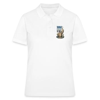 Tourner Centrer Respirer - Polo Femme - blanc - Devant - Ailine (174cm)