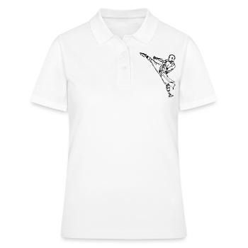 logo de kungfu - Polo Femme - blanc - Devant - Ailine (174cm)