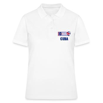 Kuba Fußball Mannschaft - Frauen Polo Shirt - Weiß - Vorne - Ailine (174cm)