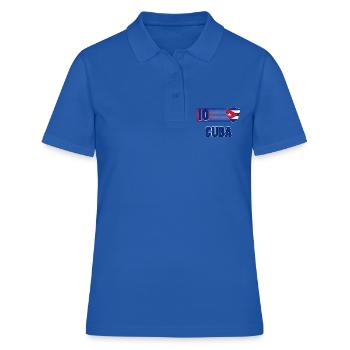 Kuba Fußball Mannschaft - Frauen Polo Shirt - Royalblau - Vorne - Ailine (174cm)