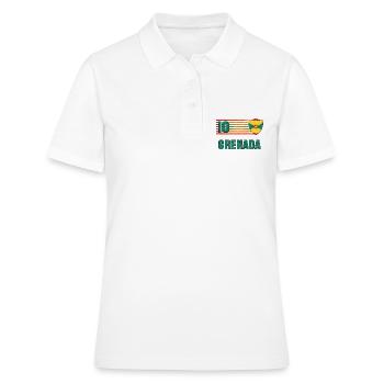 Grenada Fußball Mannschaft - Frauen Polo Shirt - Weiß - Vorne - Ailine (174cm)