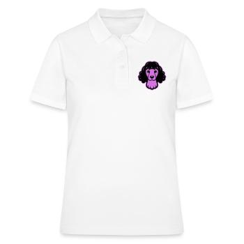 Caniche tête de chien - Polo Femme - blanc - Devant - Ailine (174cm)