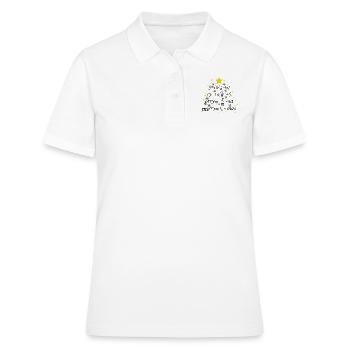 Professeur de Noël - Enseignant de Mamathemase de Noël - Polo Femme - blanc - Devant - Ailine (174cm)