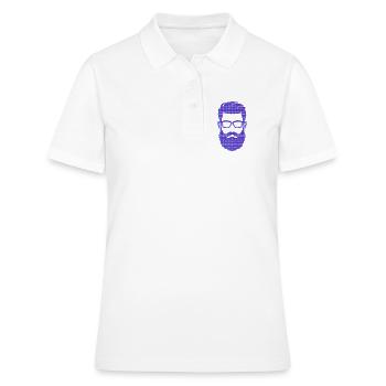 Porteur de barbe Masculinité Moustache Barbe - Polo Femme - blanc - Devant - Ailine (174cm)