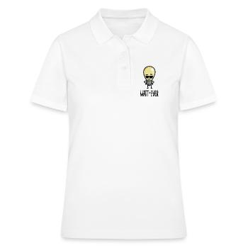 Drôle d’électricien disant Ampoule Watt-ever - Polo Femme - blanc - Devant - Ailine (174cm)