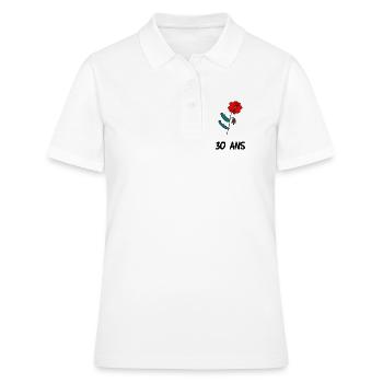 30. 30 YEARS. 30th ANNIVERSARY. 30 YEARS ANNIVERSARY. - Women's Polo Shirt - white - Front - Ailine (174cm)