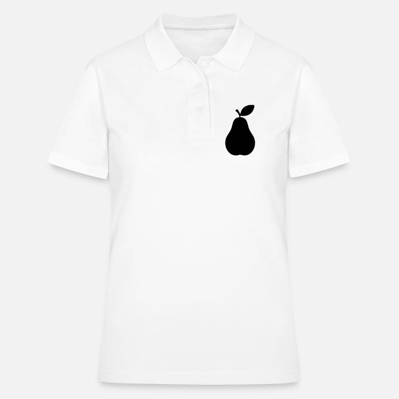 Pear Silhouette – Elegant Fruit Design - Women's Polo Shirt - white
