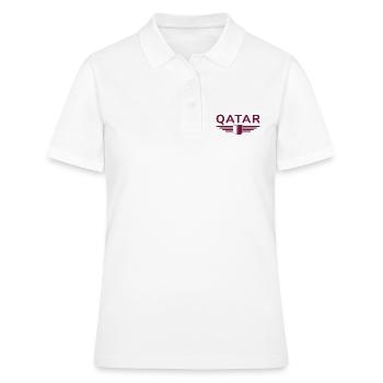 Qatar Design – Exclusif et moderne - Polo Femme - blanc - Devant - Ailine (174cm)
