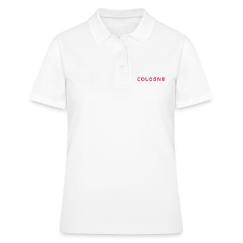 Köln T-Shirt – Domstadt Liebe - Frauen Polo Shirt - Weiß - Vorne - Ailine (174cm)