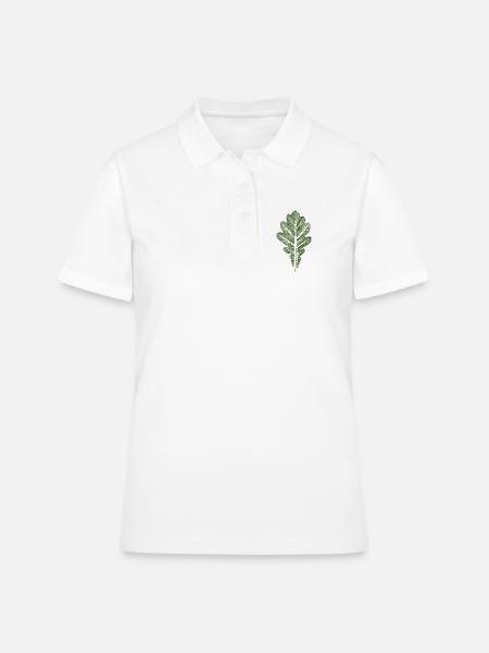 Blatt Eiche - Eichenblatt / Natur & Wald Design - Frauen Polo Shirt - Weiß