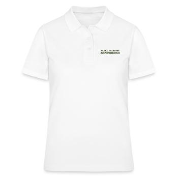 Alexa, pause mes responsabilités - Polo Femme - blanc - Devant - Ailine (174cm)