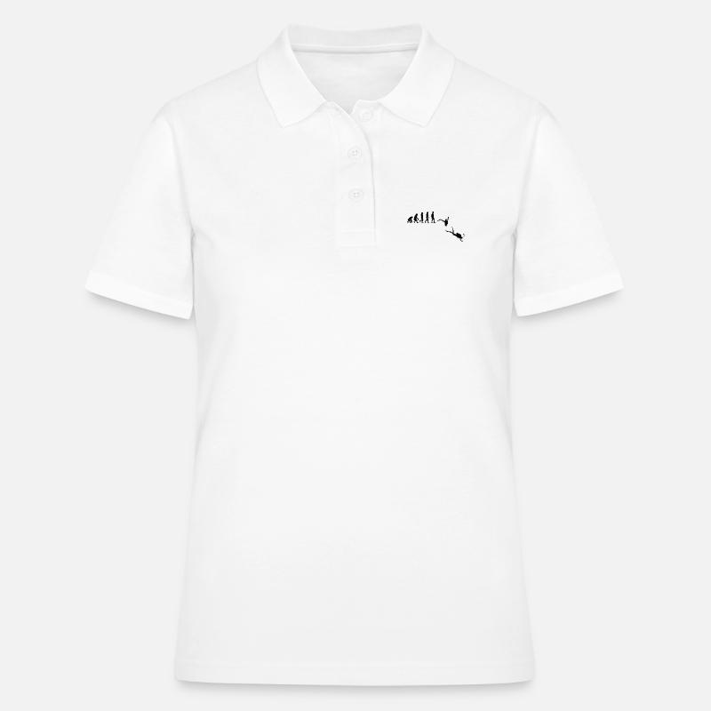 Evolution Taucher - Frauen Polo Shirt - Weiß