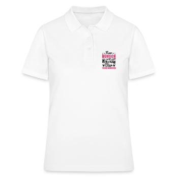 Nur hübsch sein reicht nicht.. auch Bier - Mädels - Frauen Polo Shirt - Weiß - Vorne - Ailine (174cm)