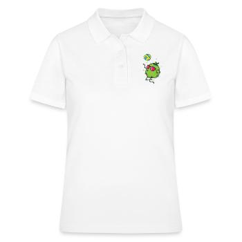 Coconut playing volleyball fruit palm tree - Women's Polo Shirt - white - Front - Ailine (174cm)