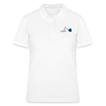 Elefant und Hase mit Schmetterling - Frauen Polo Shirt - Weiß - Vorne - Ailine (174cm)
