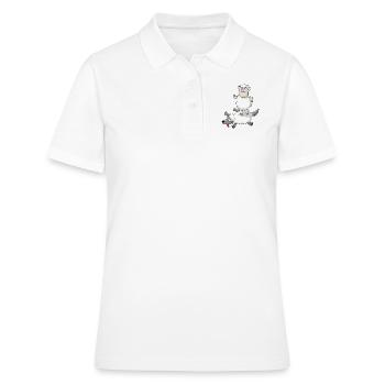 Sieg der Schafe - Frauen Polo Shirt - Weiß - Vorne - Ailine (174cm)