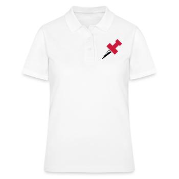 Pin bzw. Pinnadel - Frauen Polo Shirt - Weiß - Vorne - Ailine (174cm)