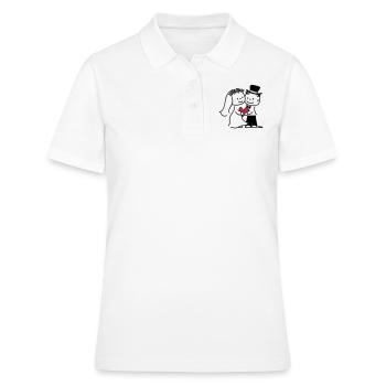 Brautpaar (c) - Frauen Polo Shirt - Weiß - Vorne - Ailine (174cm)