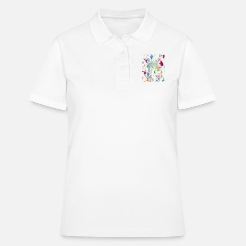 Drums Drum Set Drummer Drums Graphic Design - Women's Polo Shirt - white