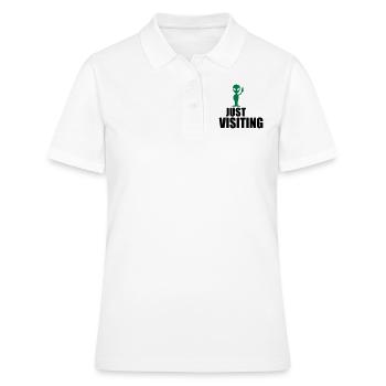 just visiting funny quote - Women's Polo Shirt - white - Front - Ailine (174cm)