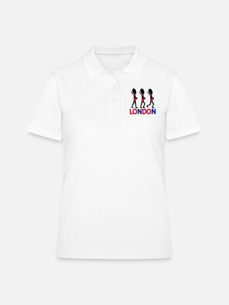 La garde LONDRES texte Reine - Polo Femme - blanc