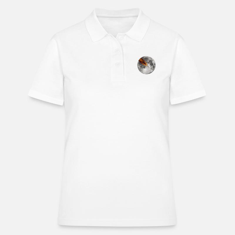 Apollo 7 space rocket orbiting the moon - Women's Polo Shirt - white