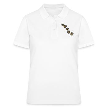 Abeilles fous épais - Polo Femme - blanc - Devant - Ailine (174cm)