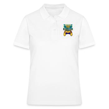 GAMER - Frauen Polo Shirt - Weiß - Vorne - Ailine (174cm)