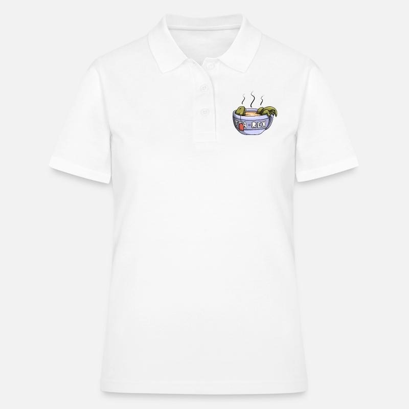 Tea-Rex - Polo Femme - blanc