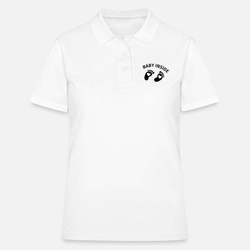 bébé à l'intérieur des pieds - Polo Femme - blanc