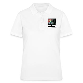 pc coloré - Polo Femme - blanc - Devant - Ailine (174cm)