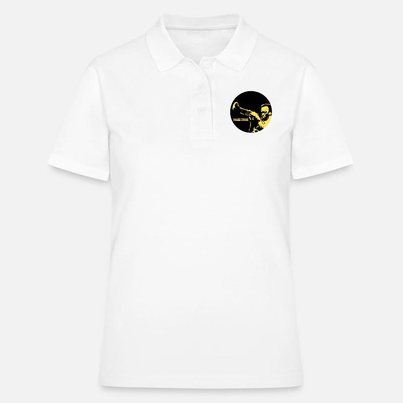 Miles Davis - Women's Polo Shirt - white